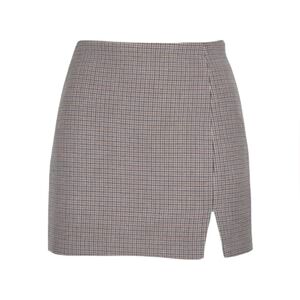 Lucy Paris Dan Plaid Stretch Mini Skirt Large